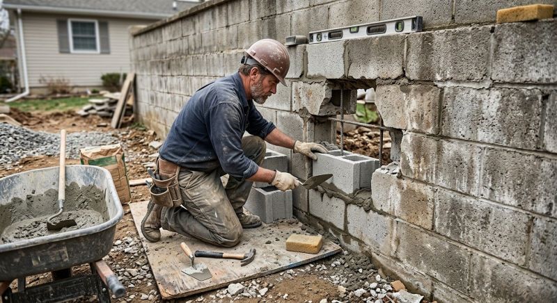 Block Wall Repair in Addison, TX