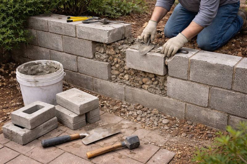 Block Wall Repair in Flower Mound, TX