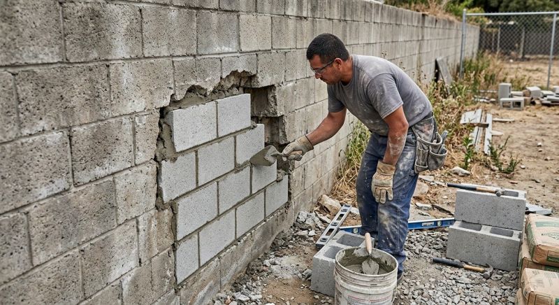 Block Wall Repair in Mesquite, TX