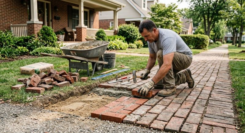 Brick Flatwork Repair in Blue Ridge, TX
