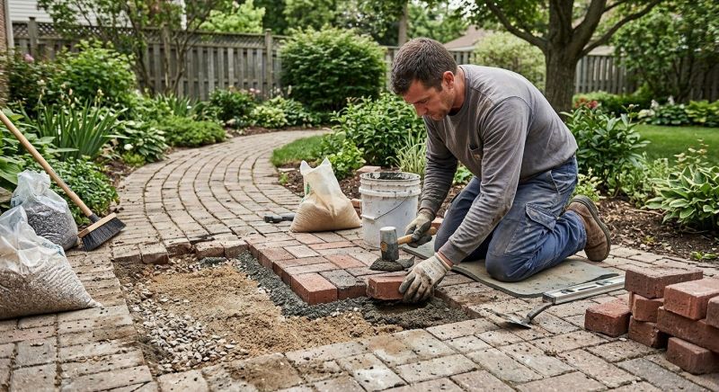 Brick Pathway Repair in Mckinney, TX