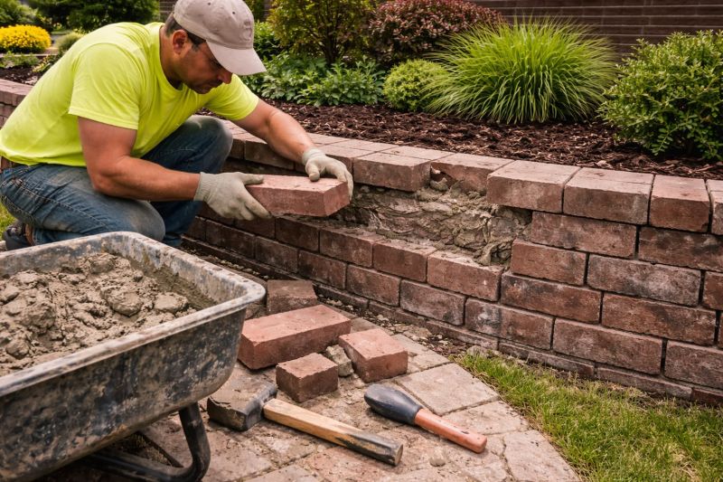 Brick Retaining Wall Repair in Mckinney, TX