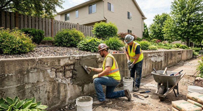 Brick Retaining Wall Repair in Mckinney, TX