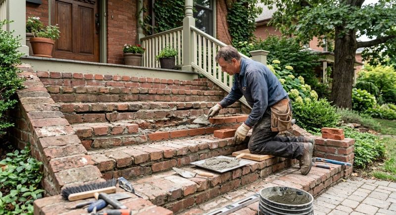Brick Stairs Repair in Van Alstyne, TX