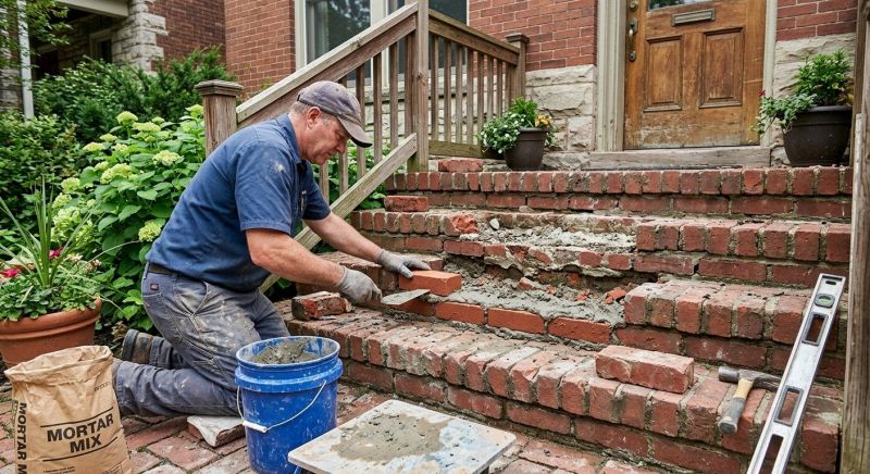 Brick Steps Repair in Mckinney, TX