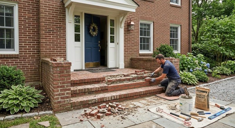 Brick Steps Repair in Mckinney, TX