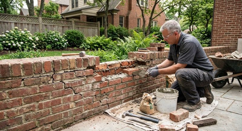 Brick Wall Repair in Aubrey, TX