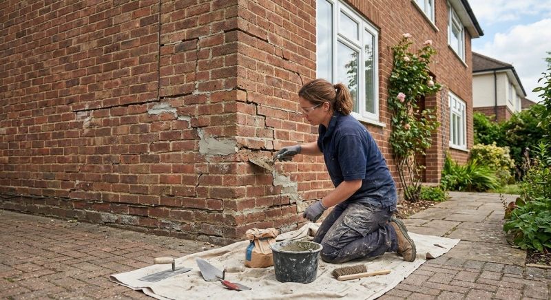 Brick Wall Repair in Collin County, TX