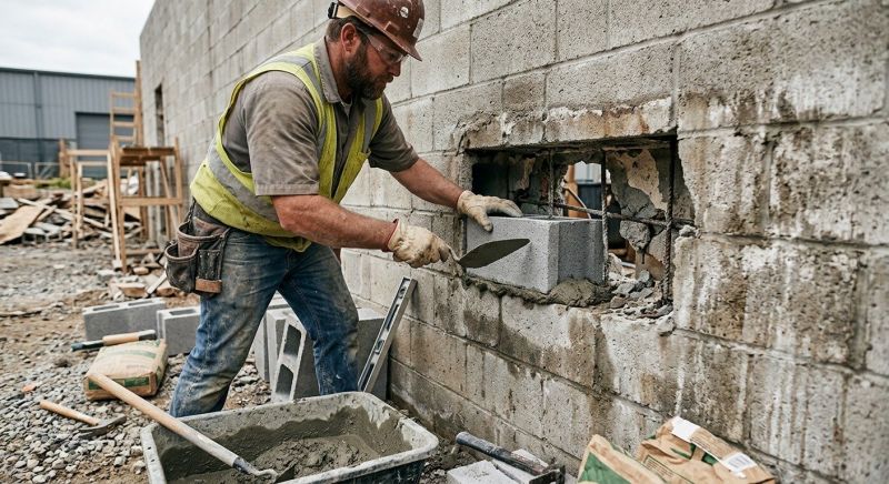 Concrete Block Repair in Rowlett, TX