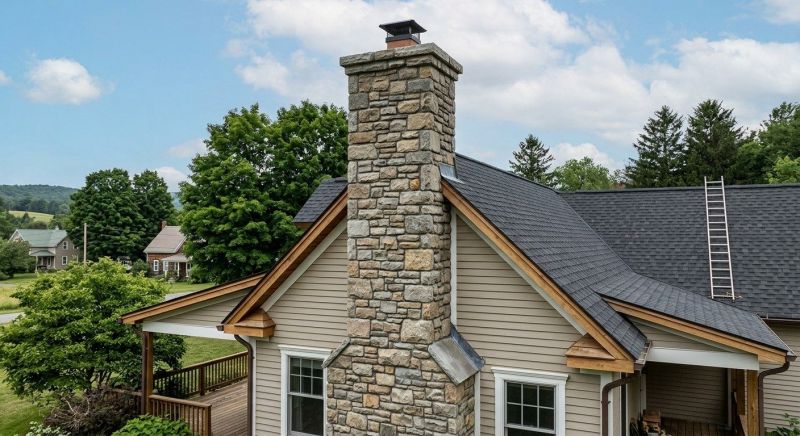 Stone Chimney Installation in Flower Mound, TX