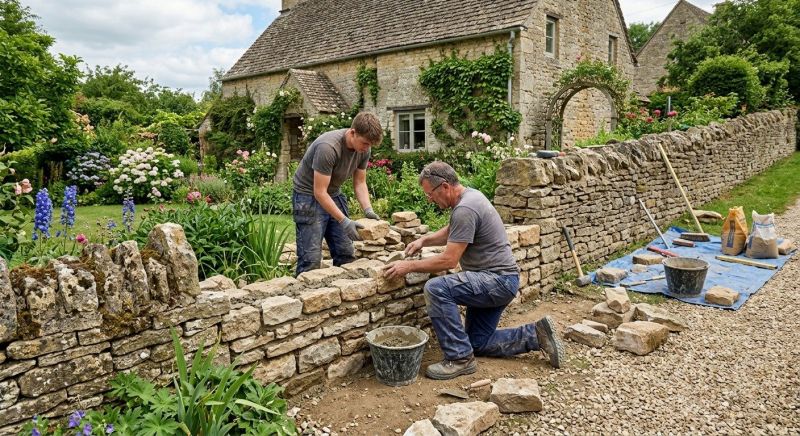 Stone Wall Repair in Blue Ridge, TX