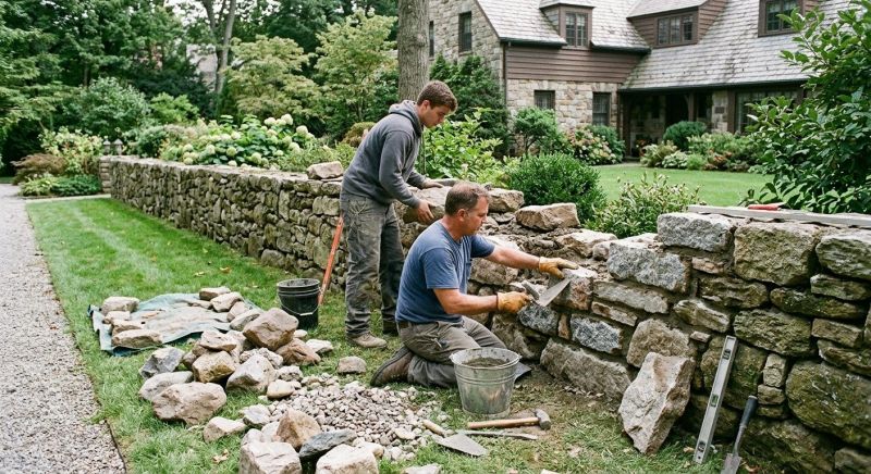 Stone Wall Repair in Nevada, TX